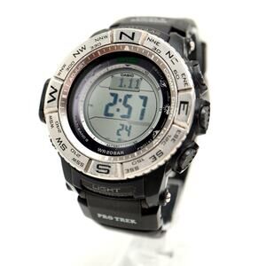 Casio Pro Trek Men's Watch PRW-3500 Solar Triple Sensor Digital Black Working